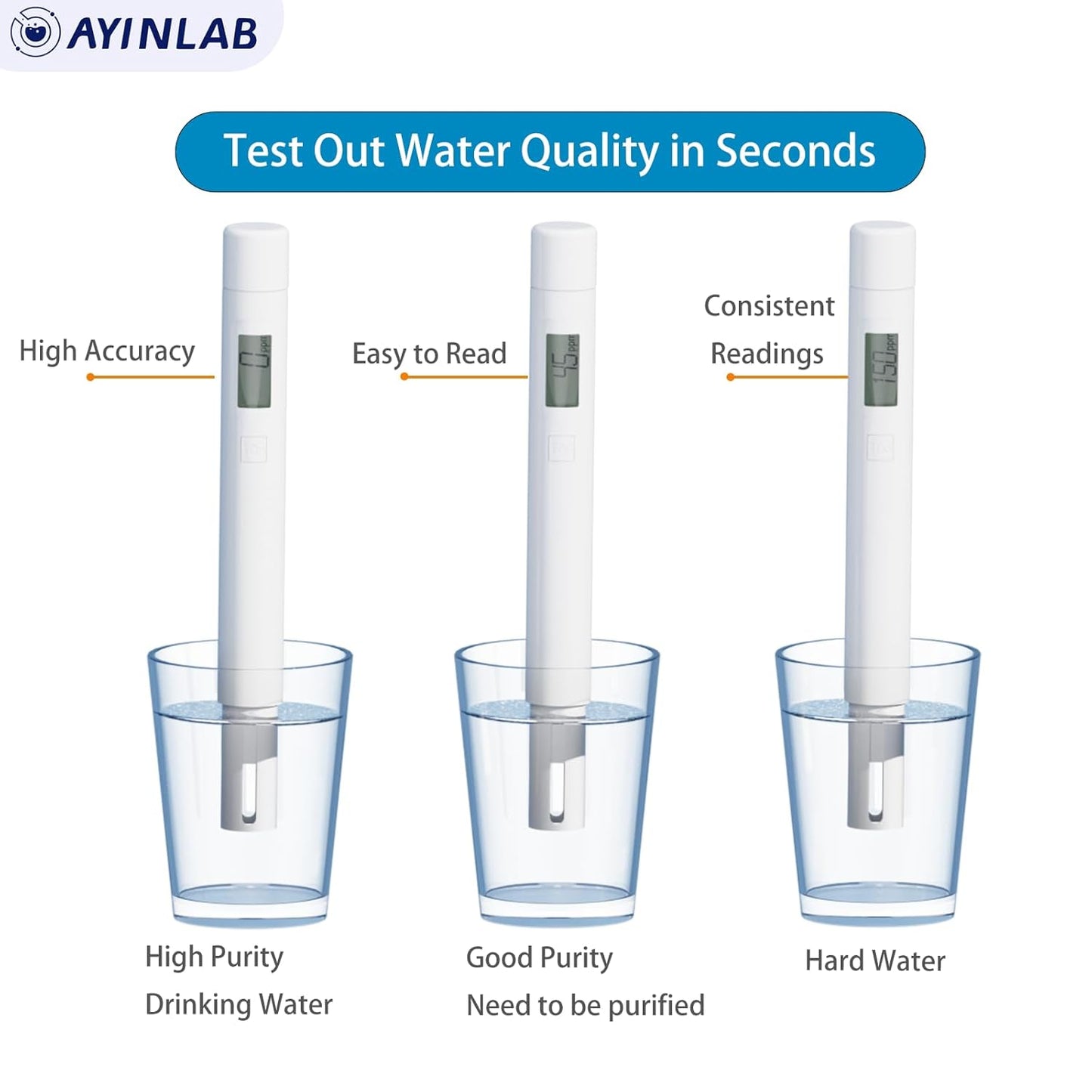 AYINLAB TDS Meter for Water 0-9999ppm