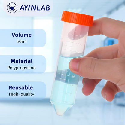 AYINLAB Polypropylene Centrifuge Tubes 50ml